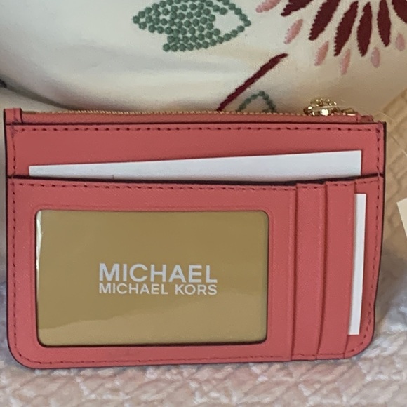 NWT Bundle of MICHAEL KORS Mercer Med Crossbody satchel Tea Rose with ID Wallet - Picture 8 of 13